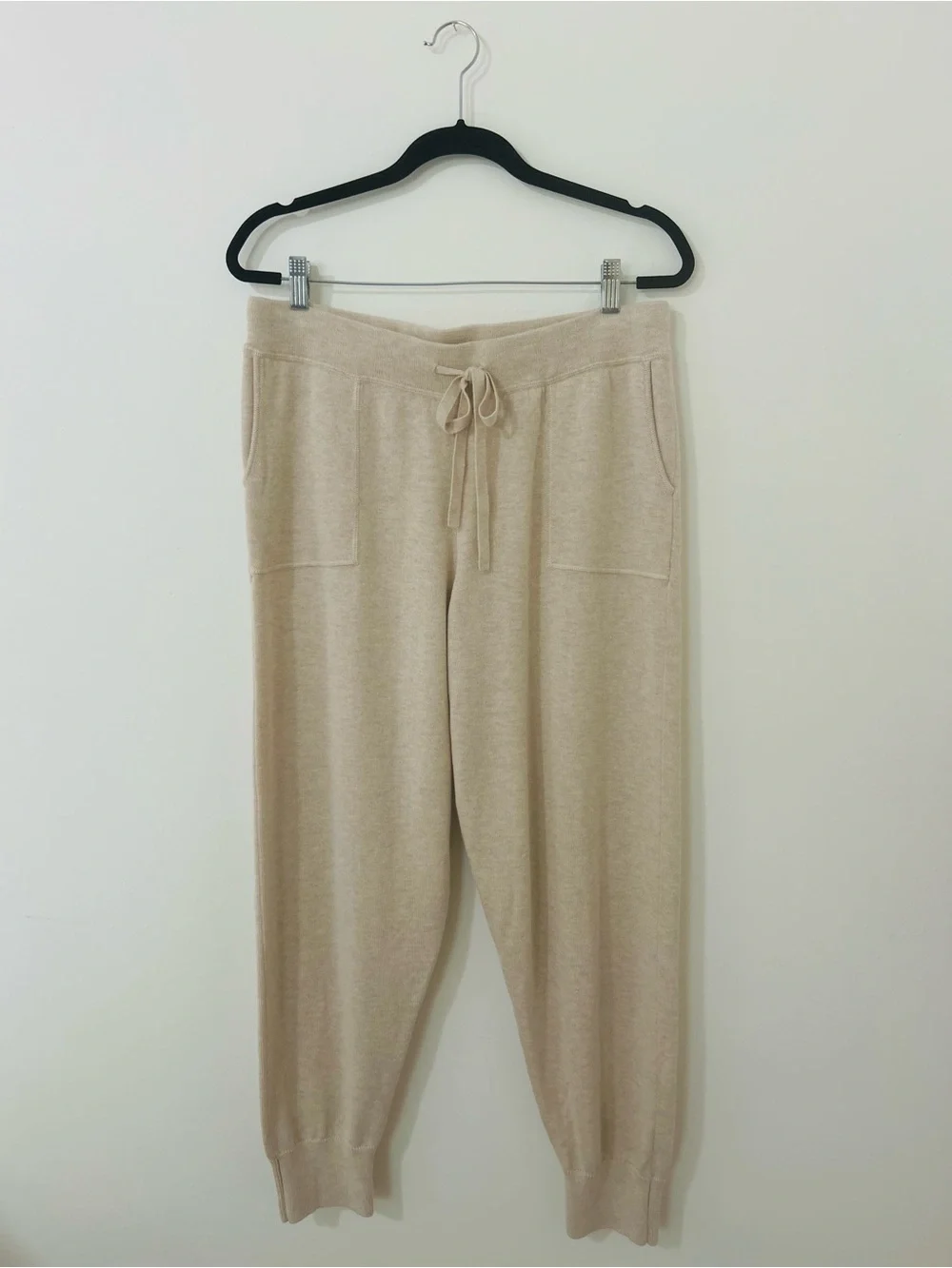 J.Crew Cotton Cashmere Jogger Pant in Oatmeal M